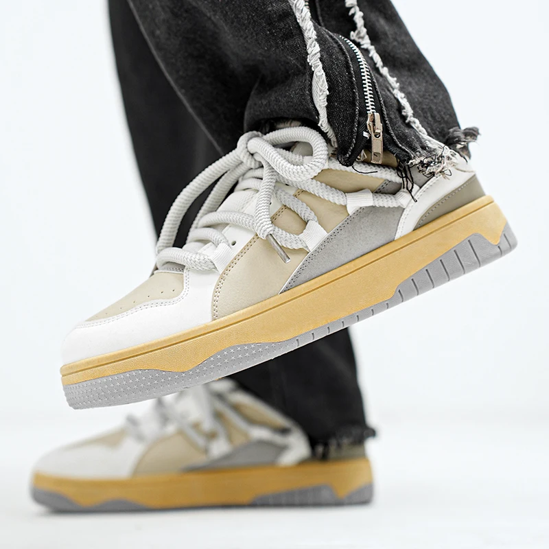 Кроссовки мужские на платформе Вулканизированная подошва Повседневная