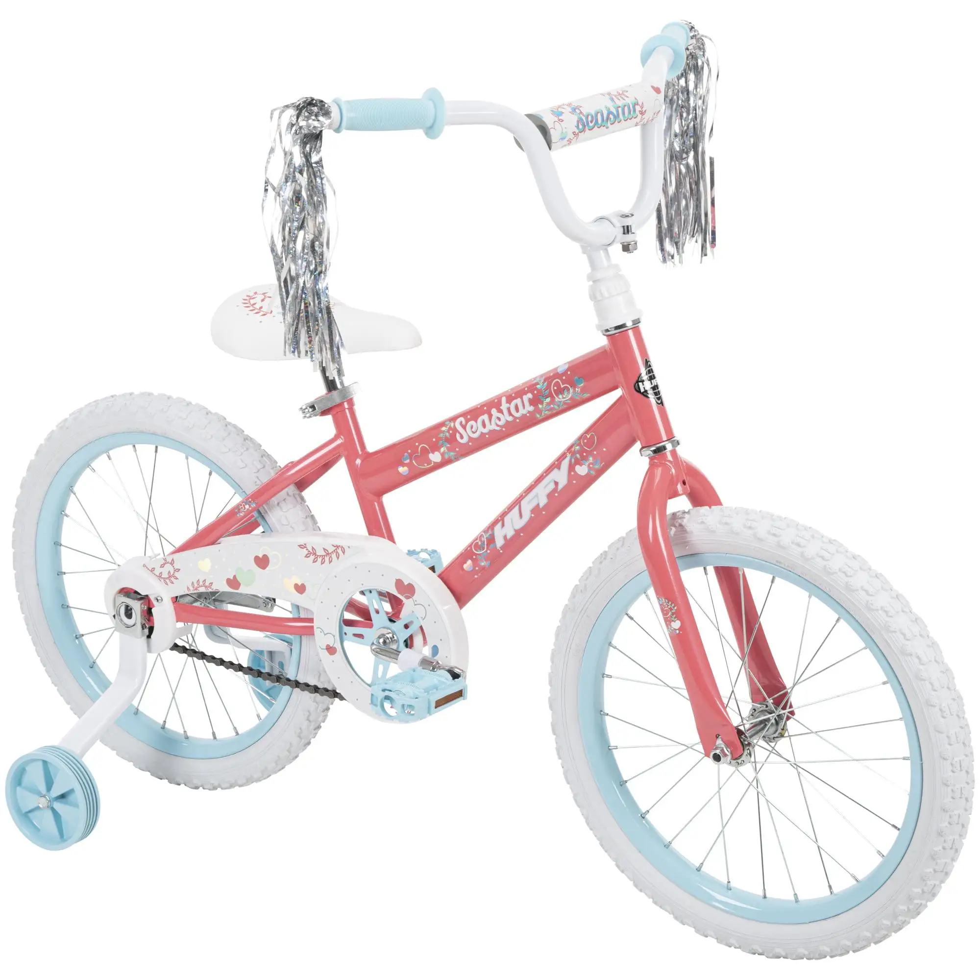 

18" Sea Star Girls' sidewalk Bike, Coral Pink