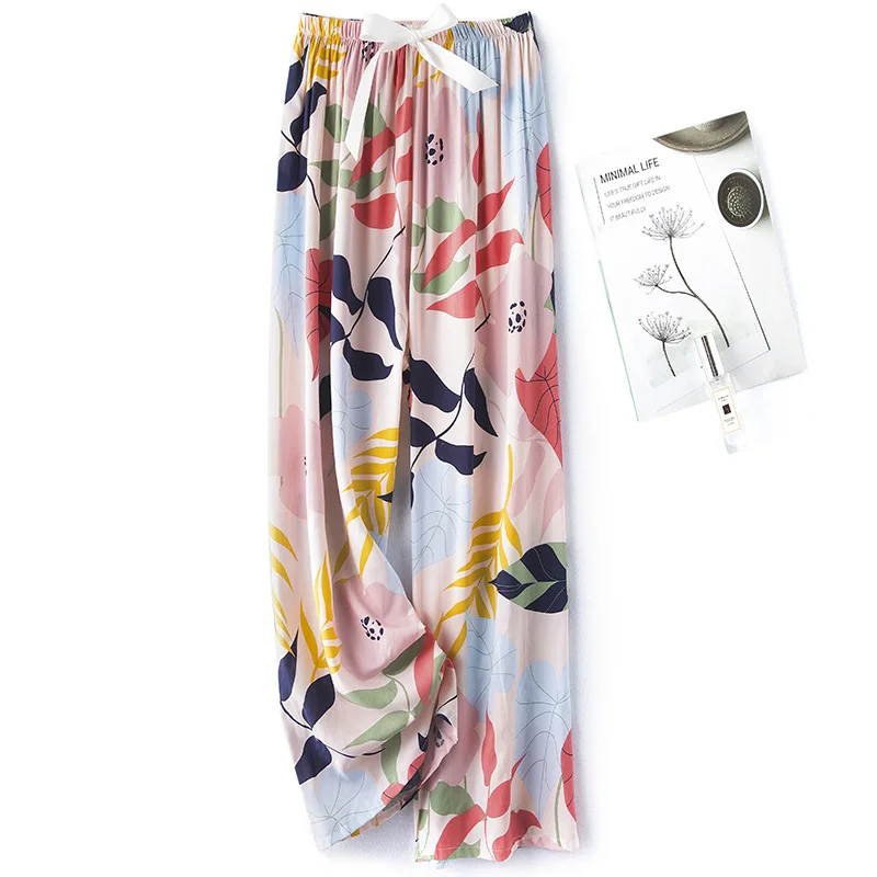 2022 вискозные пижамные штаны тонкие повседневные закрывающие для сна поплиновые