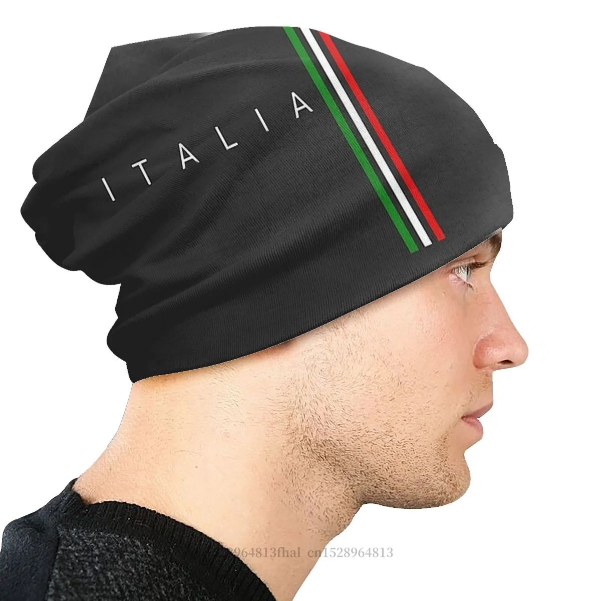 Итальянская шляпа Homme Модная тонкая шапочки с национальным флагом облегающие