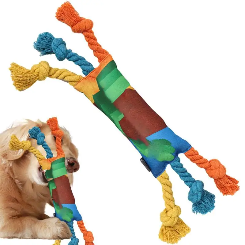 Interactive Heavy Duty Dog Rope Chewing Toys Durable Teethin