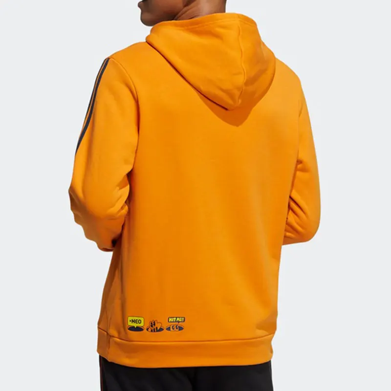 Фото Мужская полосатая толстовка adidas Neo с мультяшным буквенным принтом HA2250 №3
