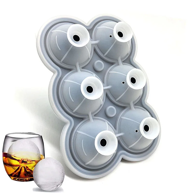 Ice Ball Maker Silicone 3D Big Large Round Sphere Hgh Ball Ice Shape Cube Mold Tray for Whiskey