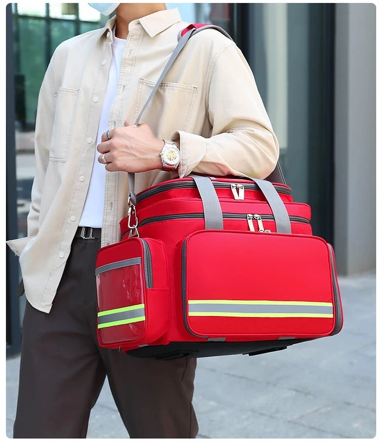 Цена Медицинская сумка для оказания первой помощи, вместительная пустая Водонепроницаемая Светоотражающая Дорожная сумка из ткани Оксфорд с не... Продажа Медицинская сумка для оказания первой помощи, вместительная пустая Водонепроницаемая Светоотражающая Дорожная сумка из ткани Оксфорд с не...