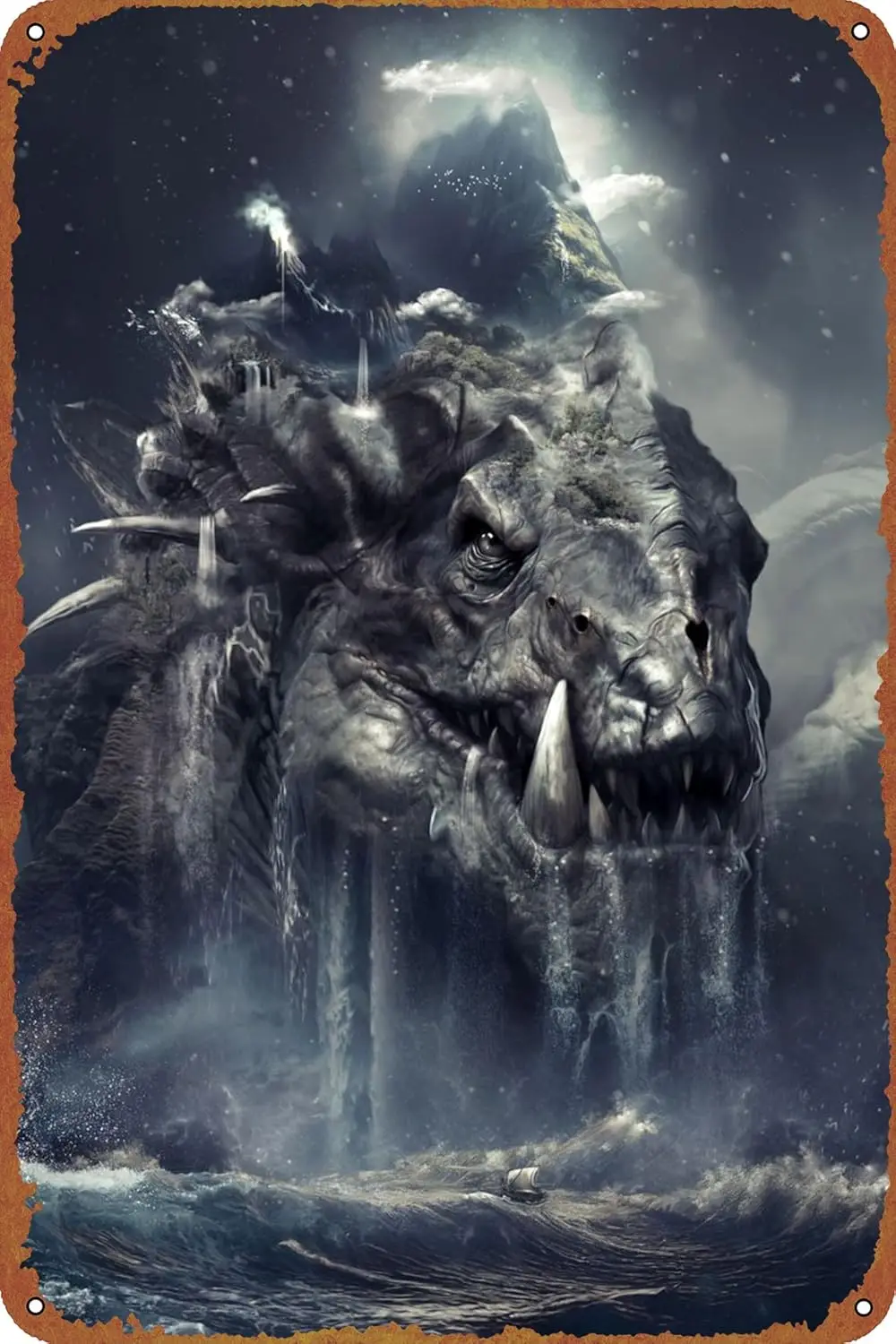 Поднимающийся плакат Jormungand металлическая фотография винтажный металлический