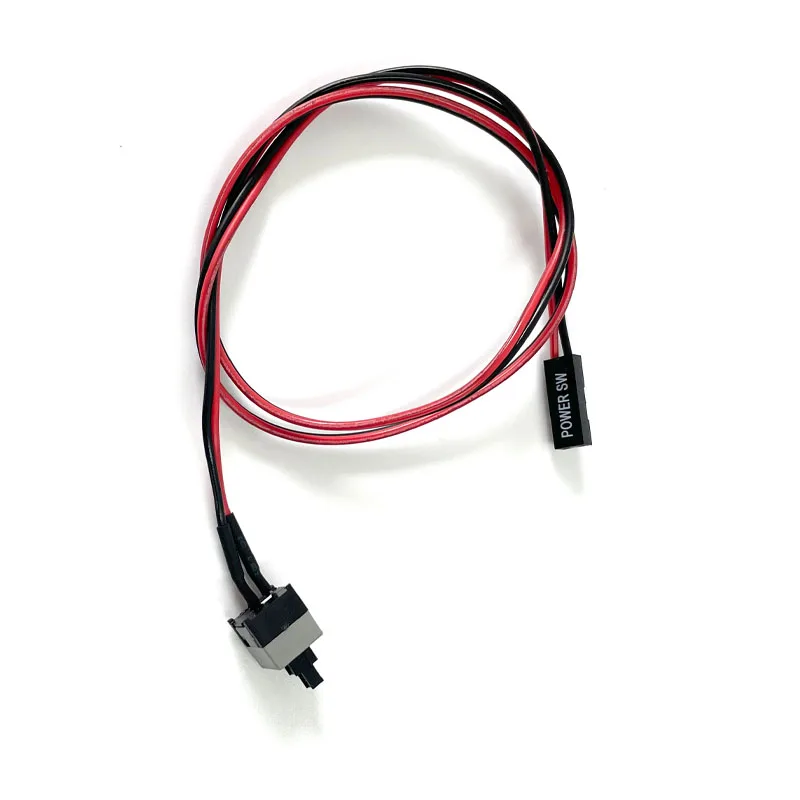 

10 Stks/partij 50Cm Lange Knop Schakelaar Kabel Voor Pc Schakelaars Reset Computer Power Momentary Automatisch Reset Drukknop sw