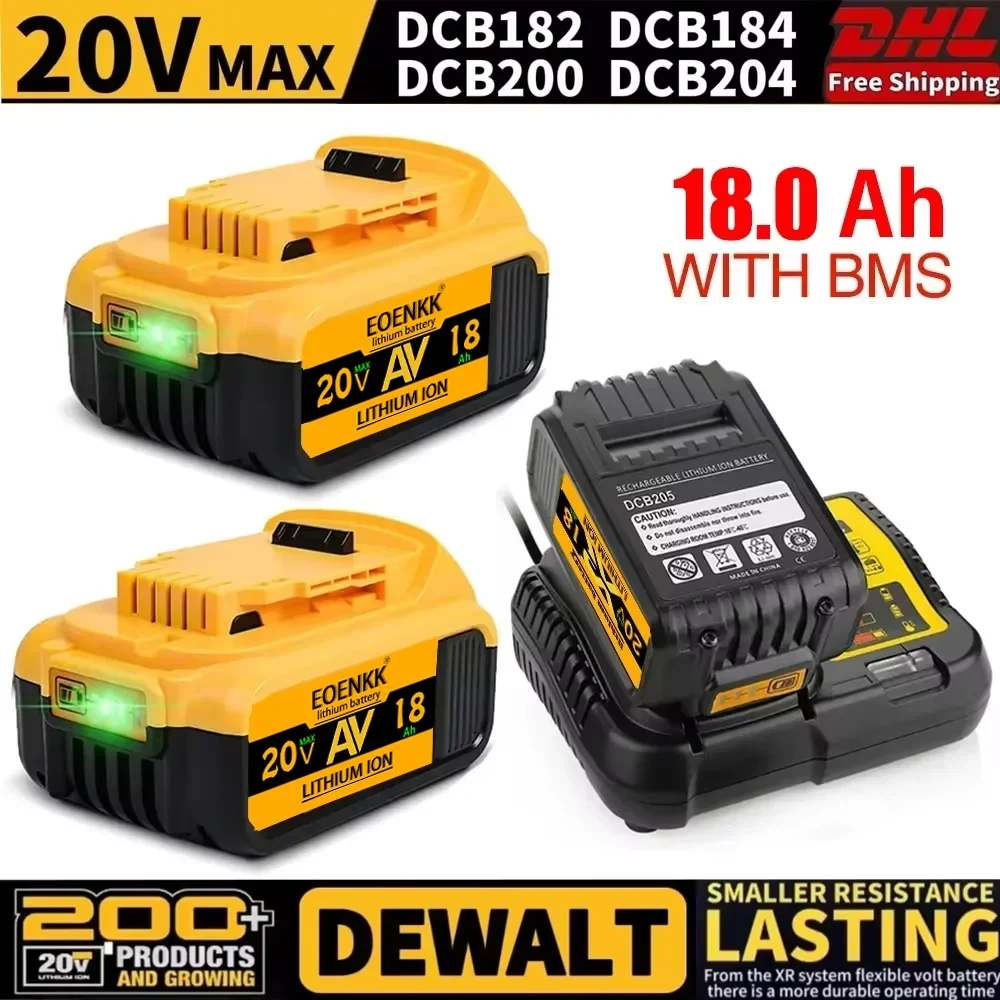 Аккумулятор 18000 мАч для электроинструмента Dewalt DCB206 20 В 18 0 Ач