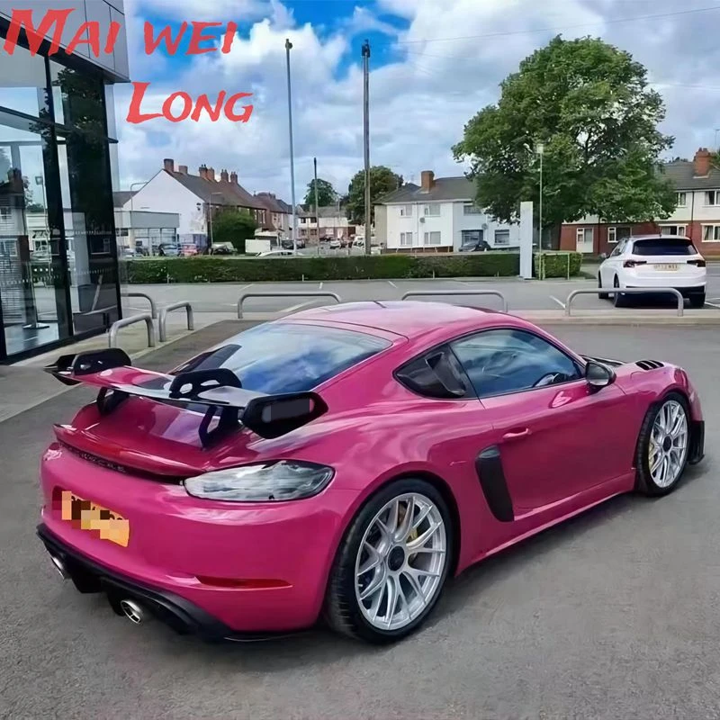 Задний спойлер багажника из углеродного волокна двухэтажная крыла для Porsche Cayman 718