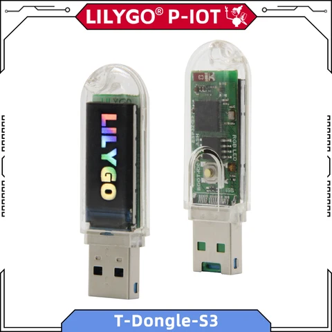 LILYGO® T-Dongle-S3 ESP32-S3 Женский адаптер с ЖК-дисплеем 0,96 дюйма ST7735, поддержка WiFi BLE, скрытая TF-карта, макетная плата