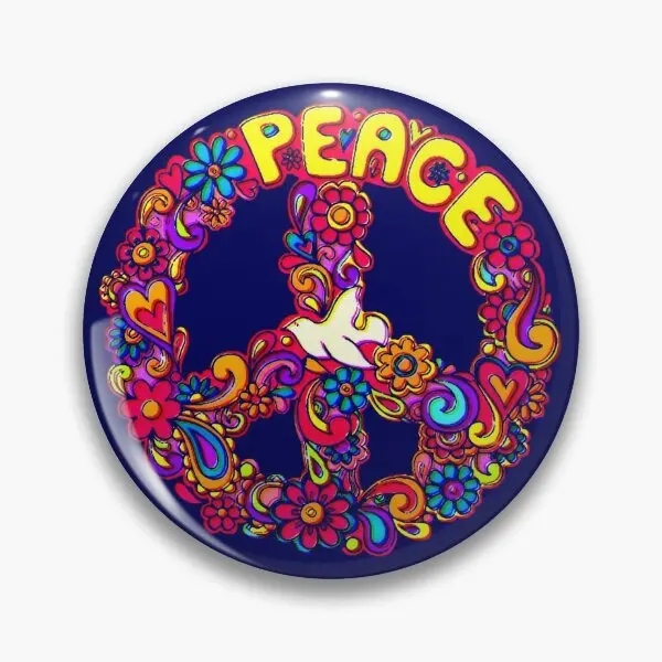 

Peace And Love Glitch Peace Sign Hippy D мягкая булавка для пуговиц, булавка для лацкана, Женская забавная мультяшная модная брошь на воротник, подарочное ювелирное изделие, милая
