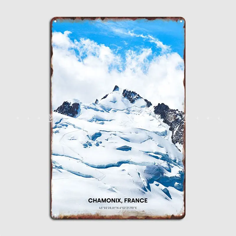 

Chamonix France Poster Metal Plaque Plaques Wall Pub Mural Customize Tin Sign Poster