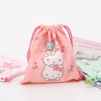 kawaii sanrio melody kuromi cloth art storage drawstring bag jewelry drawstring bag candy bag gift toy animation peripheral