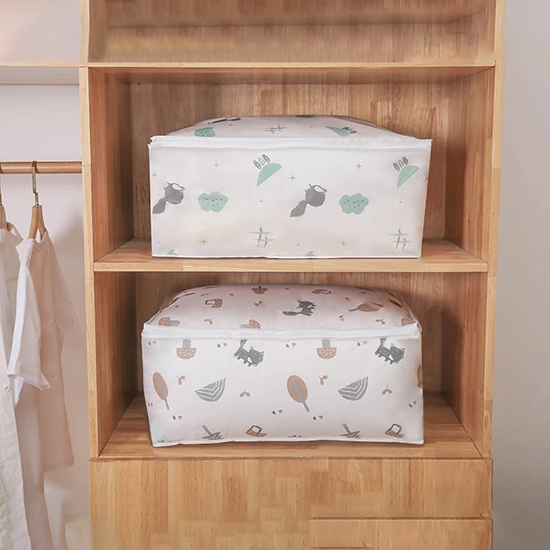 

NEW Foldable Storage Bag Clothes Blanket Quilt Closet Sweater Organizer Box Pouches Fashion Sale Clothes Cabinet Organizer