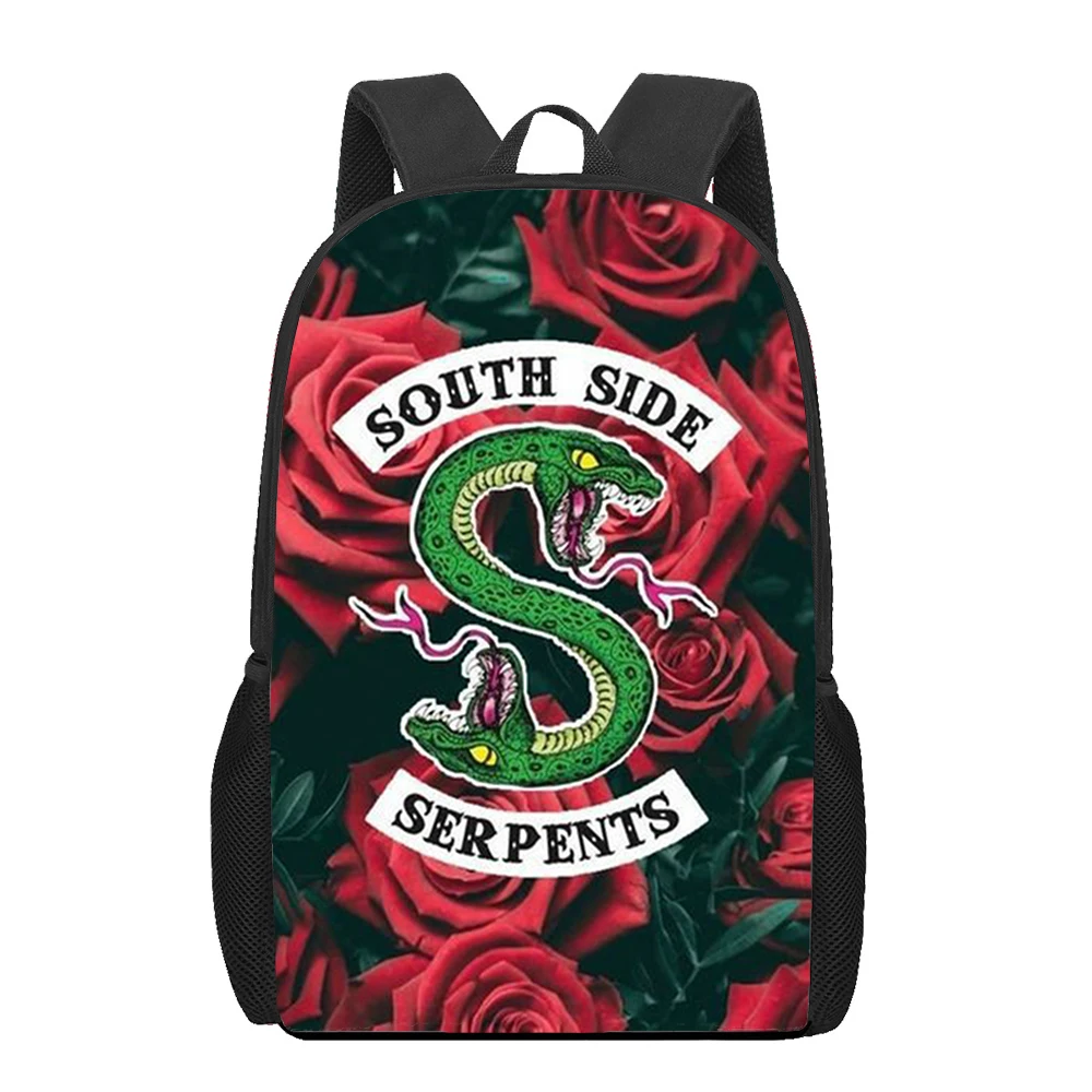 Детские рюкзаки TV Riverdale с мультяшным узором 16 дюймов детские школьные сумки для