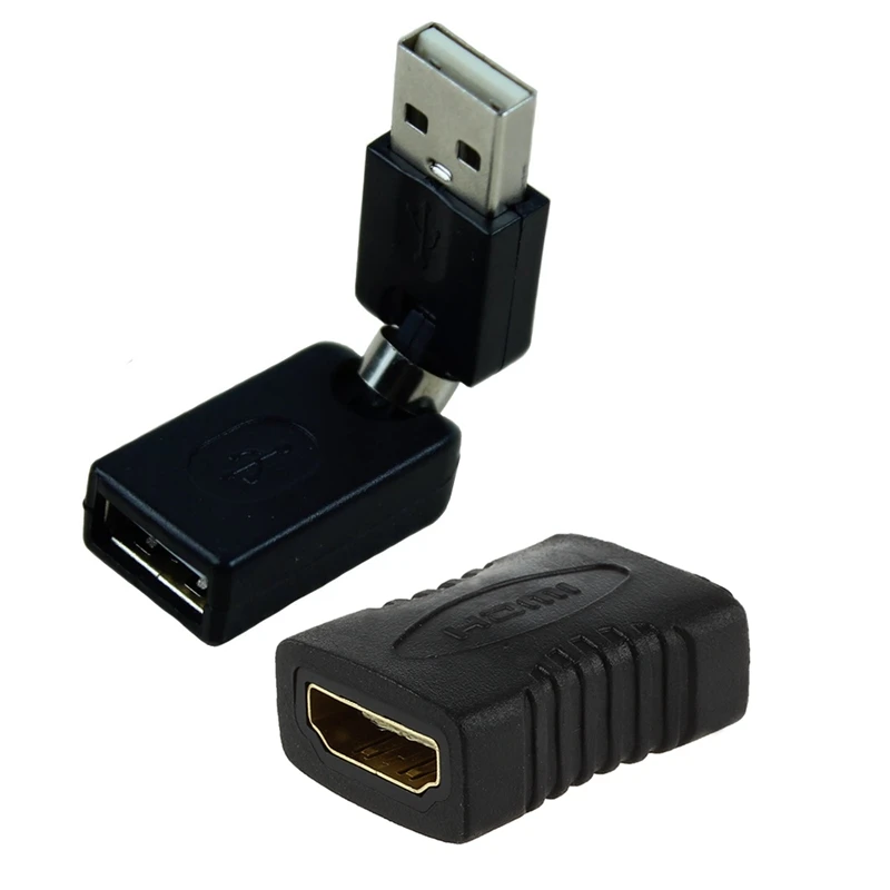 

Переходник HDMI F/F с внутренней резьбой, переходник для Hdtv и USB 2,0 с внешней резьбой на USB с углом поворота 360 градусов