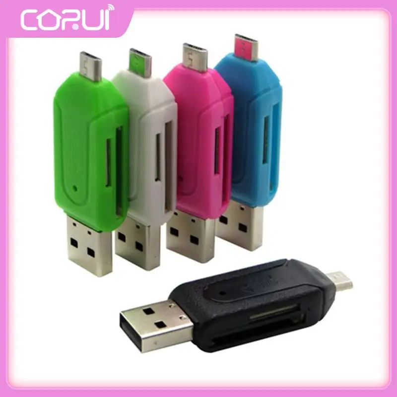 

Support Hot Plug Micro Usb Card Reader 480 Mb/s Usb Otg Adapter Metal Shell Mould Card Reader High Quality 2 In 1 Portable New