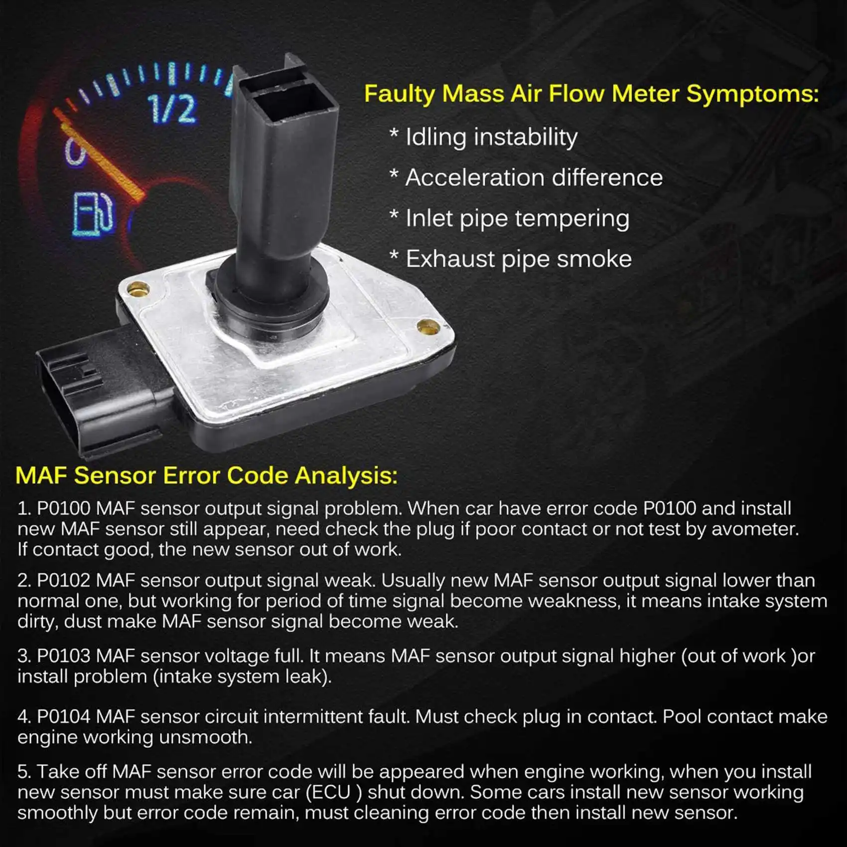 Датчик массового расхода воздуха MAF 22680-5J000 для Frontier Pathfinder марок Quest Xterra Ford Mustang Mercury