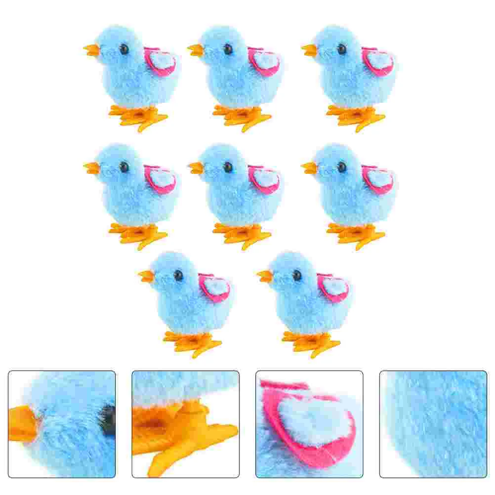 

8Pcs Plush Chick Playthings Cat Teasing Clockwork )