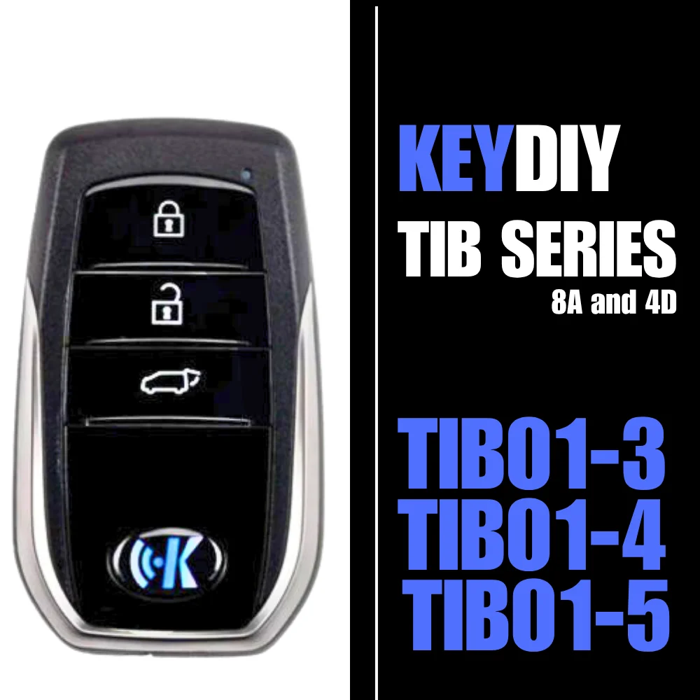 Фото Умный дистанционный ключ Keydiy TIB01-3 TIB01-4 TIB01-5 с 3, 4, 5 кнопками для Toyota, совместимый с KD X4. №1
