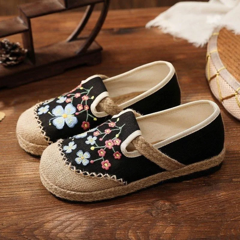 

Мюли женские льняные ручной работы, повседневные туфли на плоской подошве, веганские, холщовые удобные эспадрильи в ретро стиле, лето