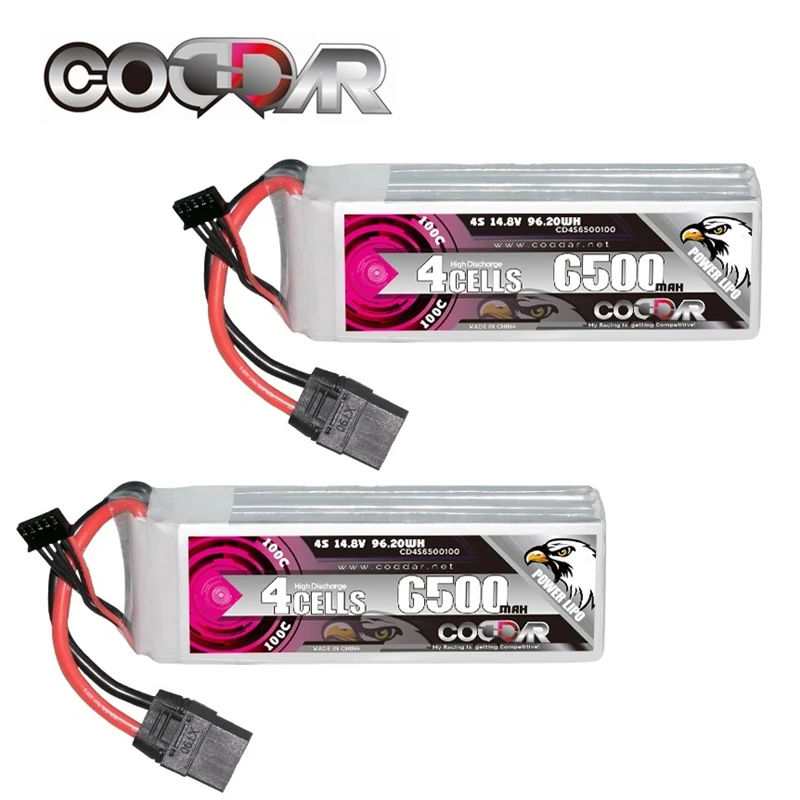 

MAX 200C 4S RC Racing CAR Battery 14.8v 6500mAh lithium battery For RC Quadcopter Helicopter Boat Drones Spare Parts
