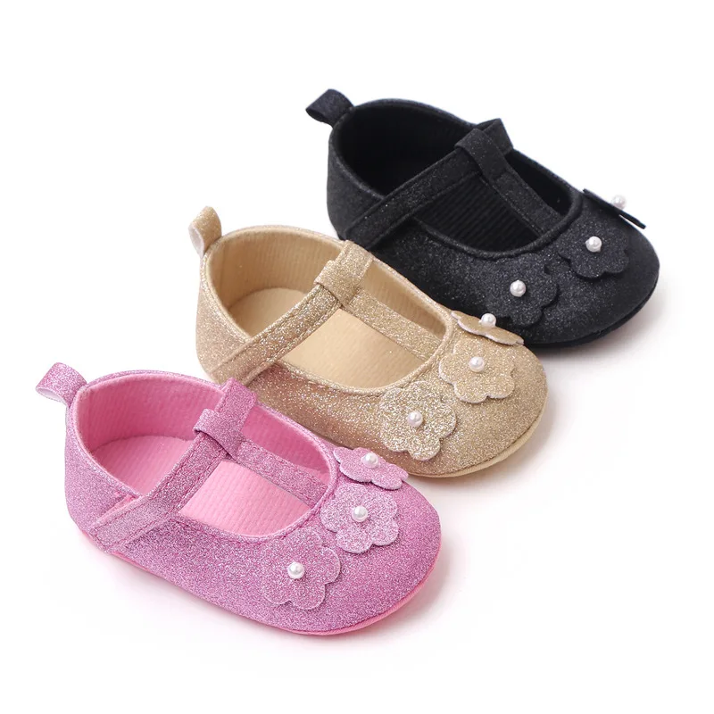 

Baby Shoes Female Baby Fashion Bow Princess Shoes Soft Sole Anti Slip First Walker