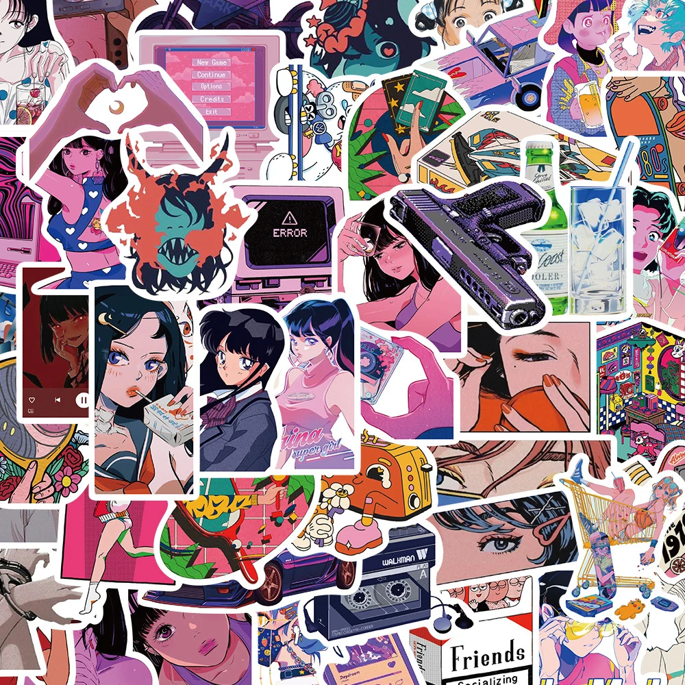 

Городской стиль аниме наклейки 50 шт