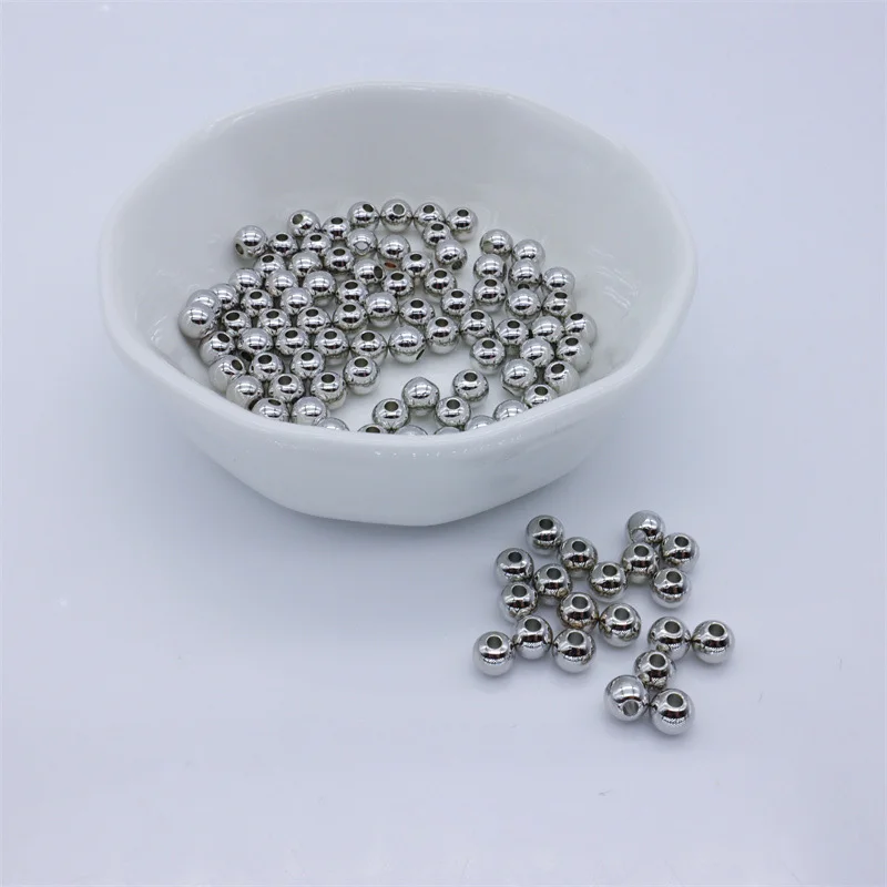100pcs Transit Spacer Beads 2 2.5 3 4 5 6 8mm Gold Plated Loose Beads for Jewelry Bracelets Necklace Making DIY Accessories