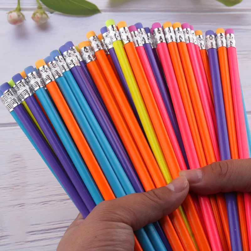 S With Erasers For School Stationery Supplies Korean Hb Pencils For Kids Writing Accessories No Logo