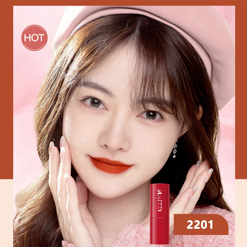 Мини-помада New Korean Makeup красный цвет 24 часа водостойкая матовая длительная стойкость нюдового розового оттенка Милый матовый красота.