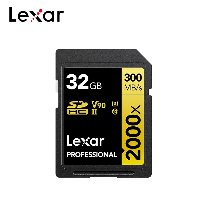 Оригинальная профессиональная SD-карта Lexar 2000x C10 UHS-II U3 V90 SDHC 32 Гб SDXC 64 128 ГБ 256 карта