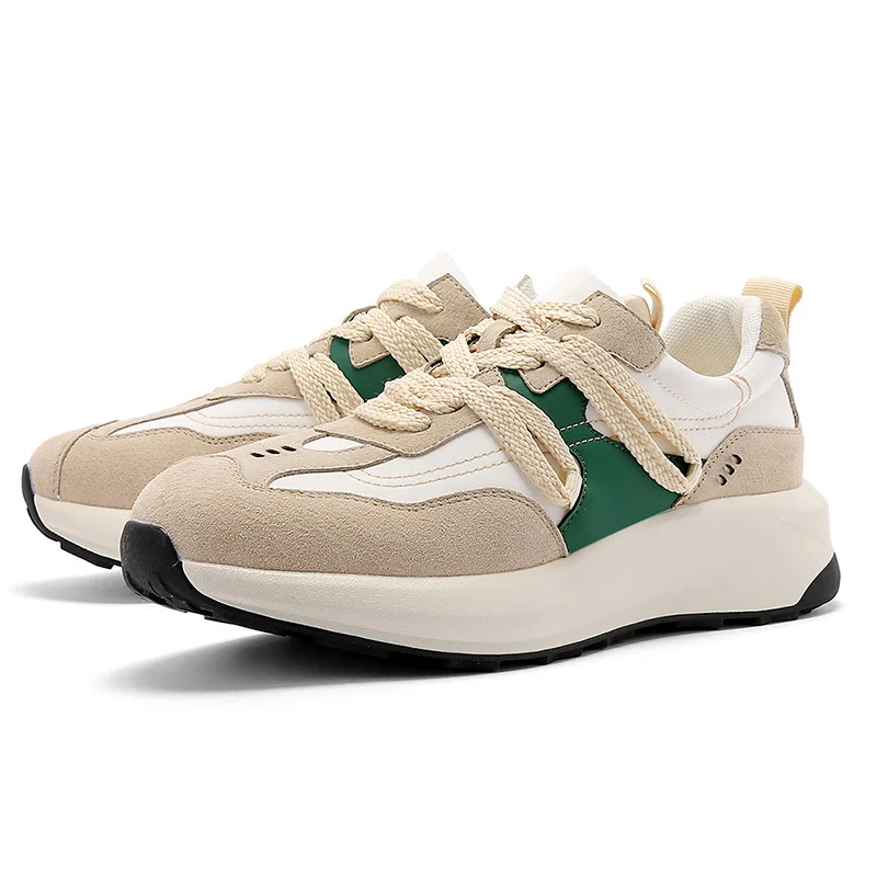 

New Fashion Breathable Couple Shoes Men Sneakers Lace Up Chunky Comfortable Sport Running Shoes for Women Jogging Shoes Outdoor