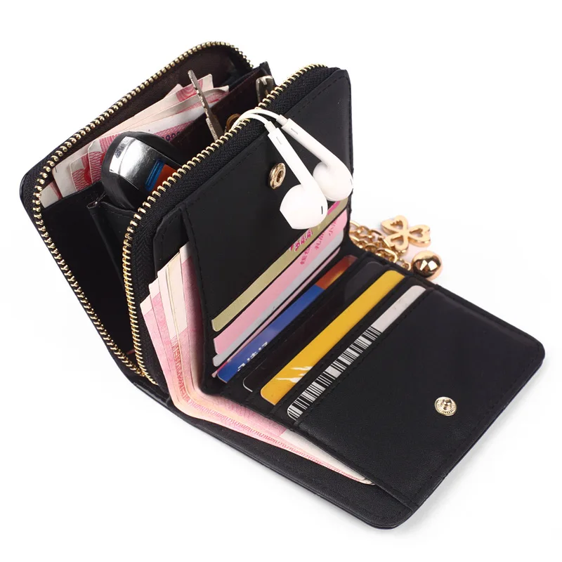 Hot Coin Purse Short 3 Folding Small Wallet Women Credit Card Holder Case Lady Patent Leather Money Bag Cute |