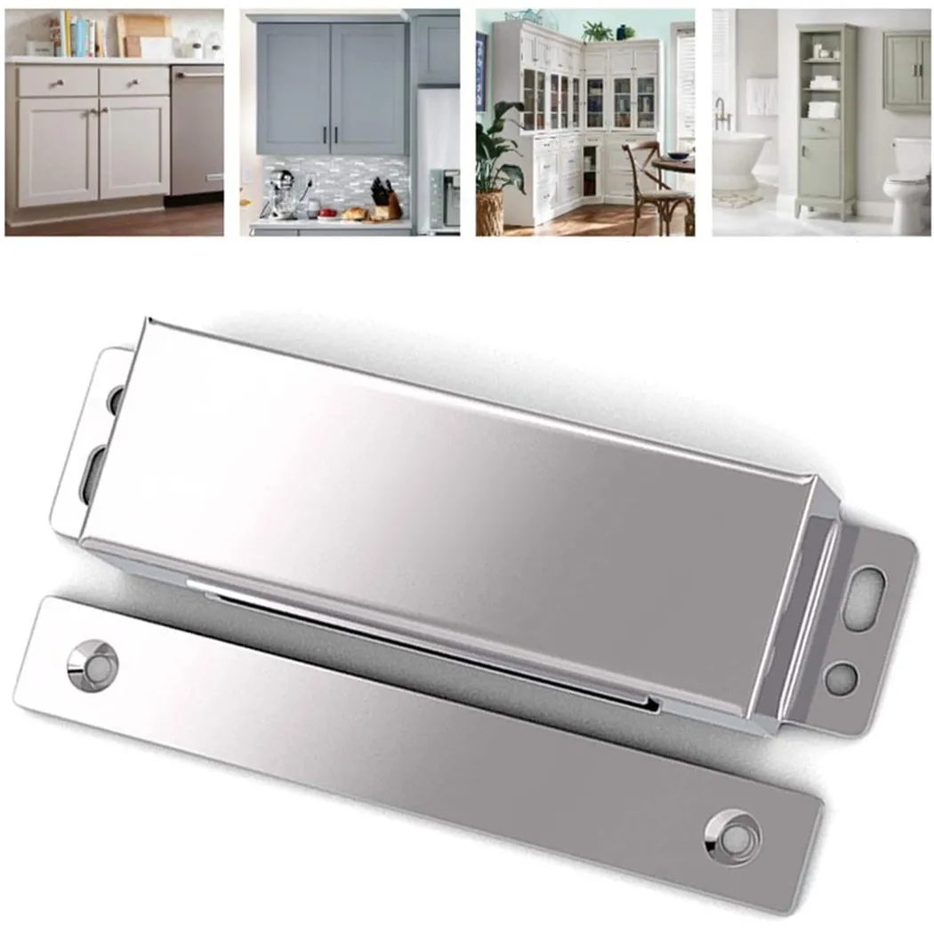 

Magnetic Door Catch Strong Heavy Duty Cupboard Magnets 40KG Kitchen Door Cupboard 97*20*15mm Cabinet Catches Hardware Wardrobe