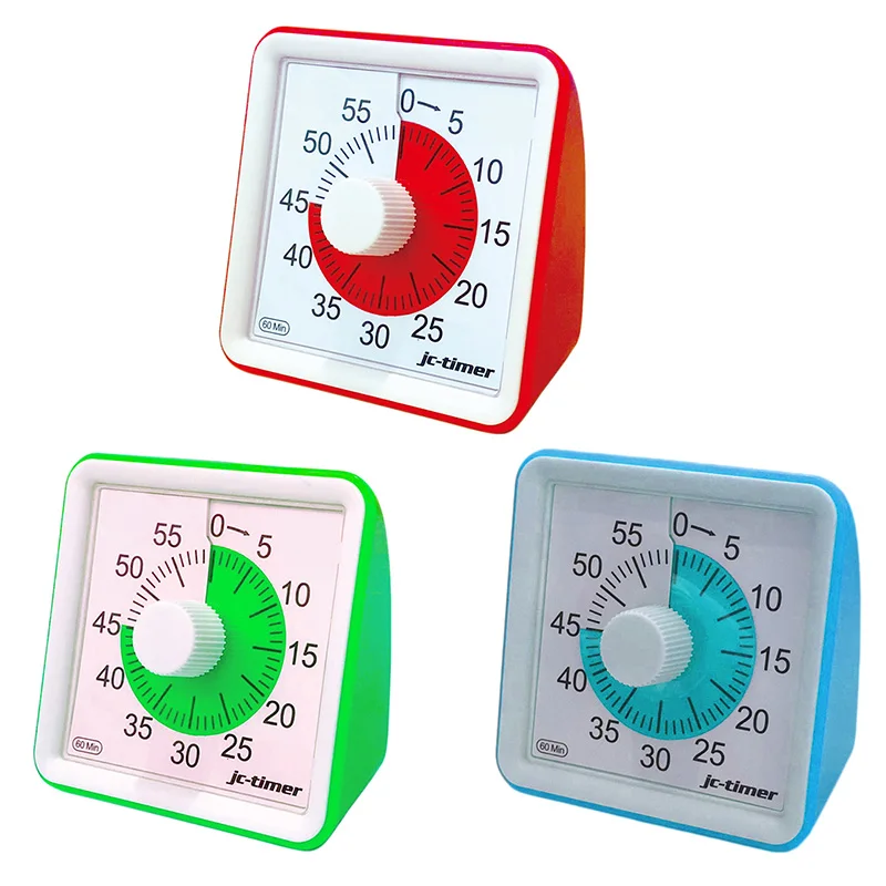 

1 Pcs 60 Minutes Visual Analog Timer Countdown Clock Time Management for Kids Durable Practical Children Adult Classroom
