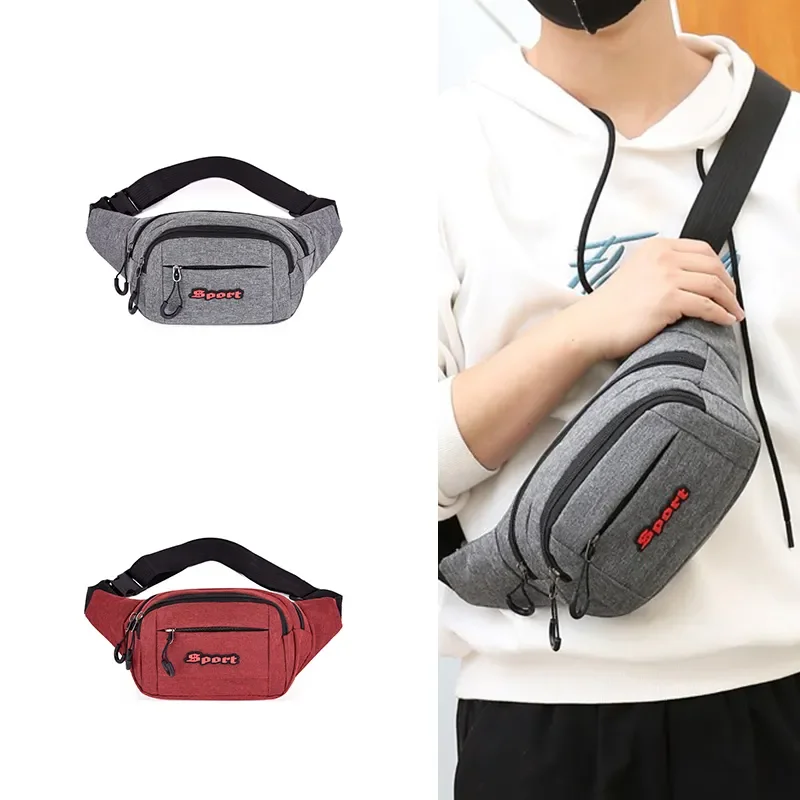 

Fashion Backpack Fanny Grid Crossbody Custom Pack Bum Outdoor For Red Chest Belt Waist Bag Women Sports Bag Shoulder Pouch