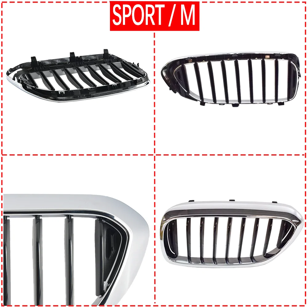 Для BMW 5 серии G30 G31 2017 2018 2019 2020 518d 520d 520i 525i 530i 540ix хромированный стиль черный