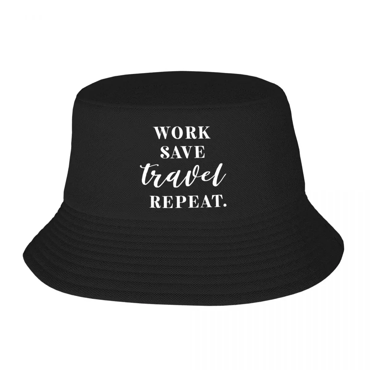 

Work Save Travel Repeat Bucket Hats Panama Hat Children Bob Hats Cool Fisherman Hats Summer Beach Fishing Unisex Caps