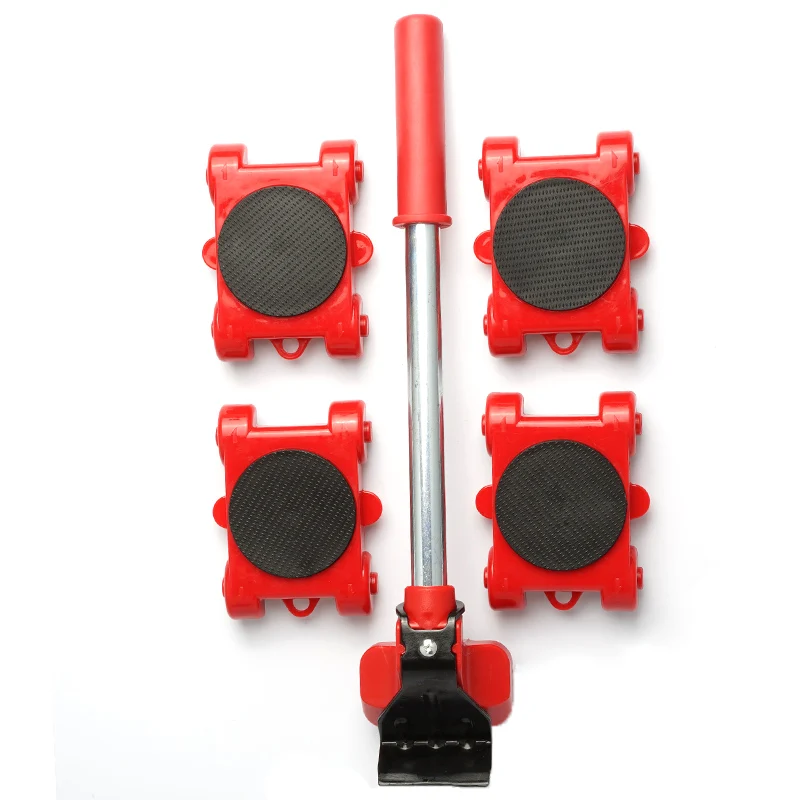 

Professional Furniture Mover Tool Set Heavy Stuffs Transport Lifter Wheeled Mover Roller with Wheel Bar Moving Hand Device