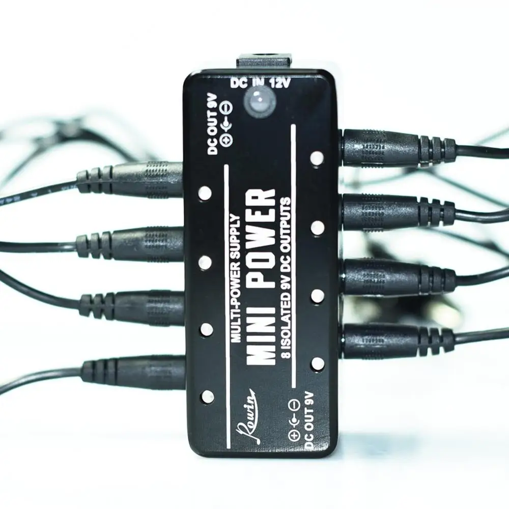 Rowin Mini Power Pedal Guitar Pedals Power Supply Multi Circuit Power 8 Isolated 9V Output With Short Circuit Protect  LEF-329