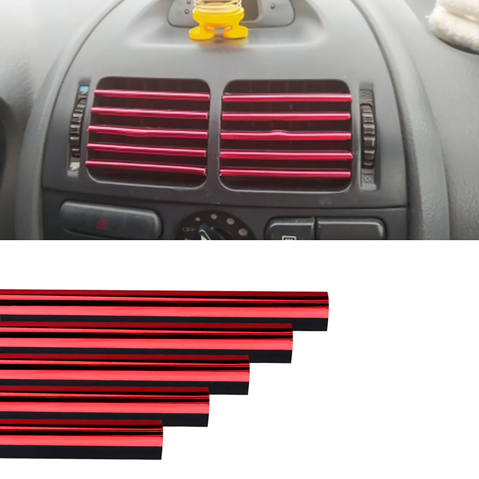 

10 шт./лот автомобильные решетки для вентиляционных отверстий, обод, отделка, полосы, молдинги, воздуховод, автомобильный Кондиционер, декора...