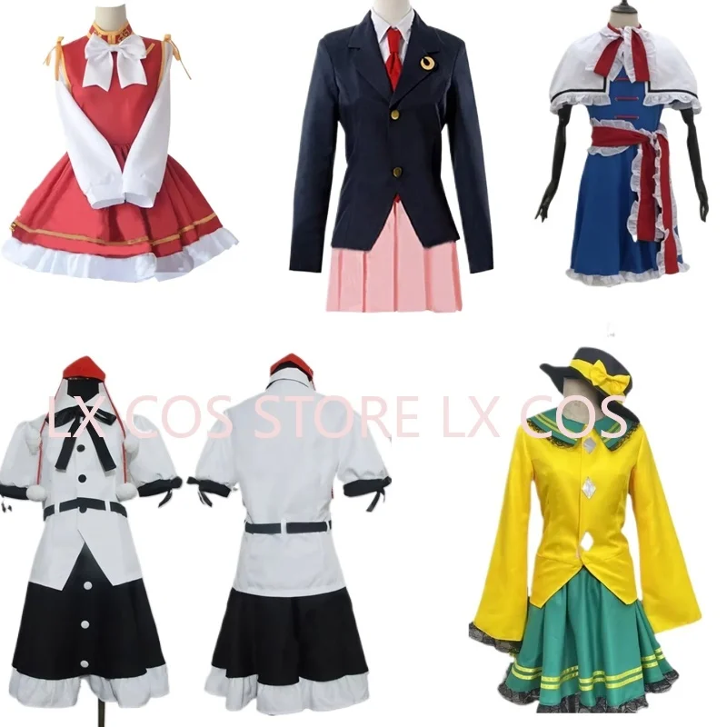 Аниме Touhou Reisen Udongein Inaba Shameimaru Aya Косплей Koishi Komeiji Alice Margatroid платье костюм со шляпой