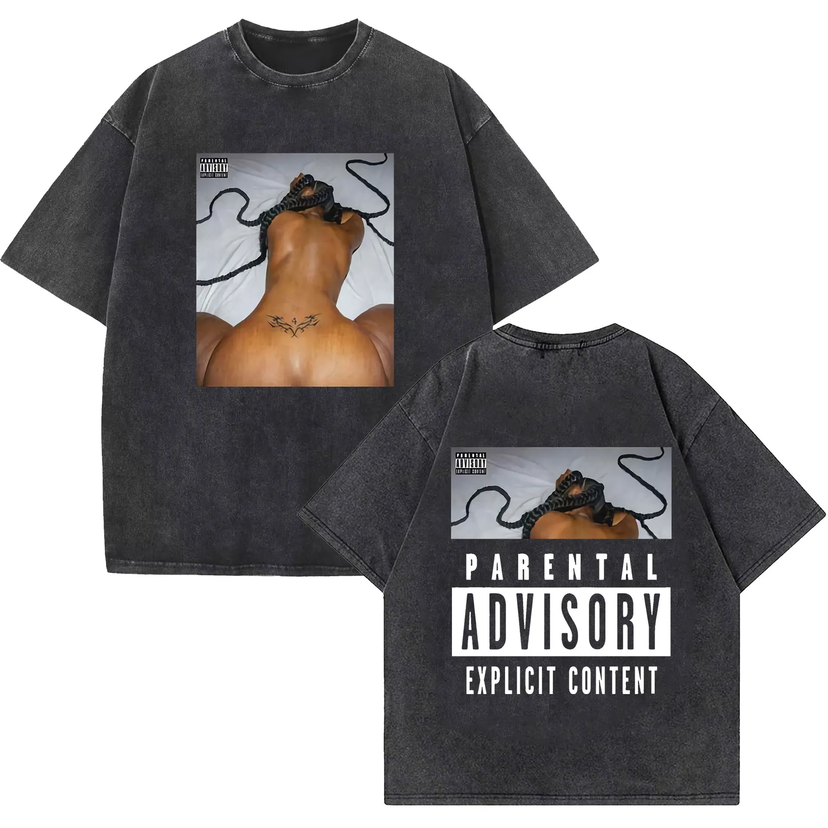 Винтажная промытая футболка Rapper Partynextdoor извините меня на улице 2024 модная с