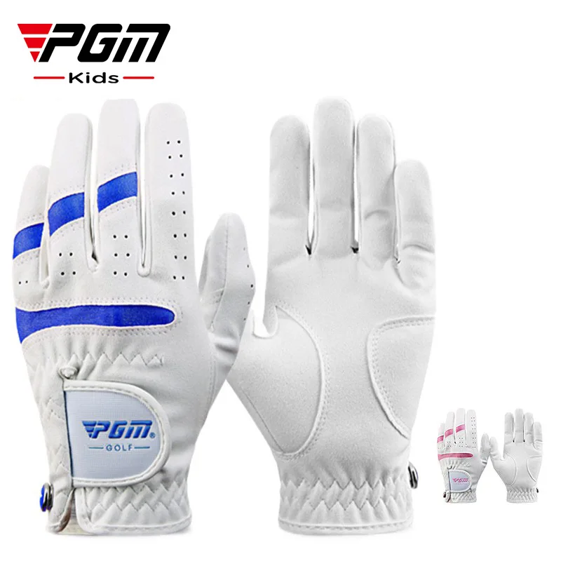 

Pgm Factory Direct Supply Children's Golf Gloves Boys and Girls Breathable Microfiber Cloth A Pair with Mark Wear