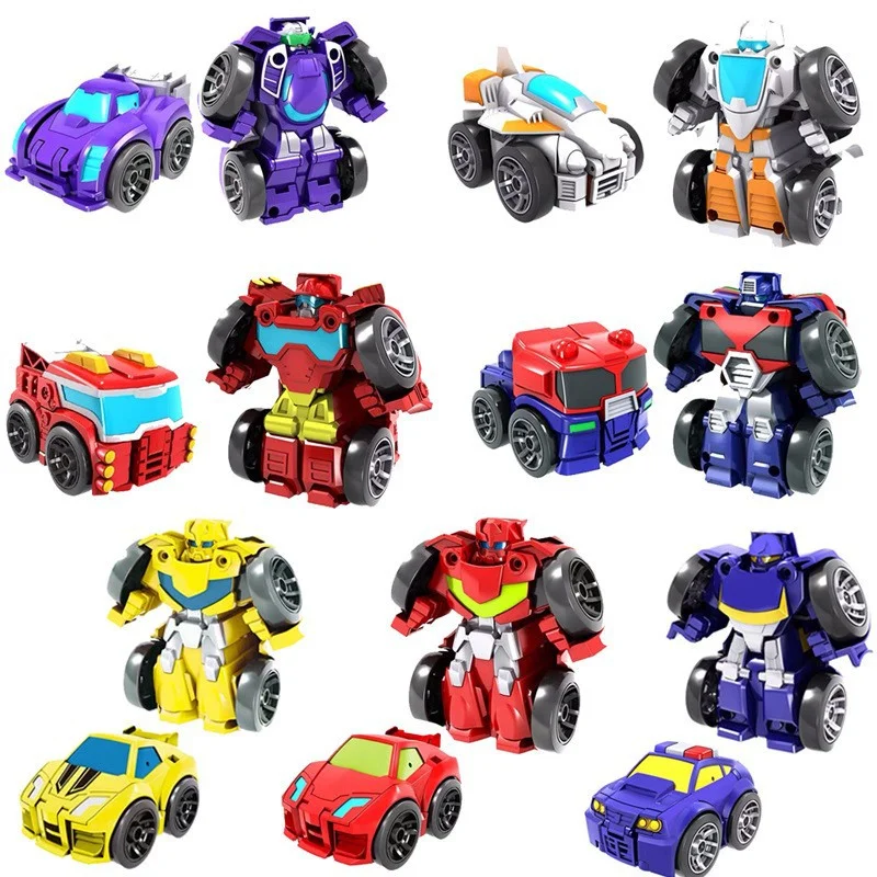 Купи 12 Styles Mini Deformation Robot Transformation Car Action Figure Toy for Children Education Vehicle Model Kid Gift за 405 рублей в магазине AliExpress