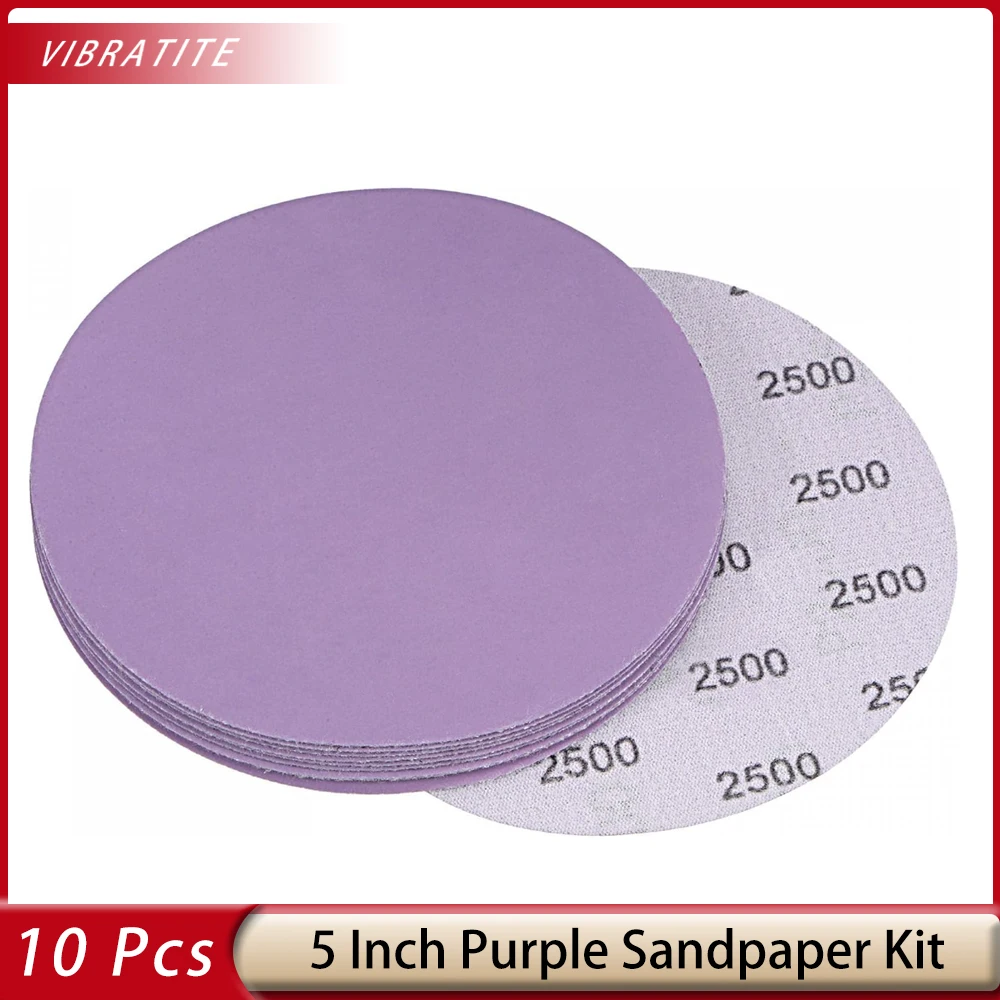 

10 шт. 5 дюймов 125 мм наждачная бумага пленка крючок петля шлифовальный диск влажная сухая для дерева металл автомобильная отделка шлифовка