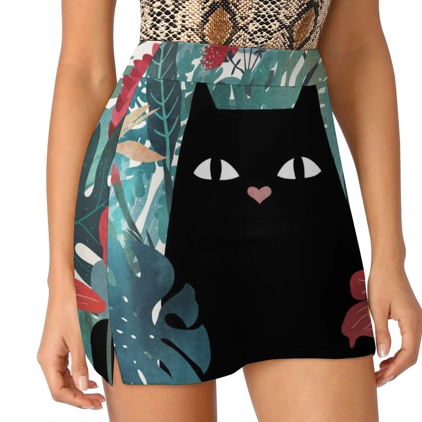 Popoki мини-юбка из полиэстера и спандекса