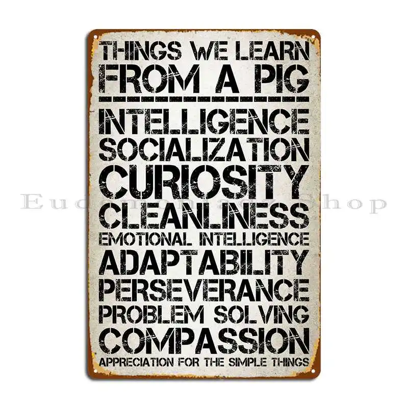 Thiings We Iearn металлический знак настенный пещера дизайн Паб Бар персонаж жестяной