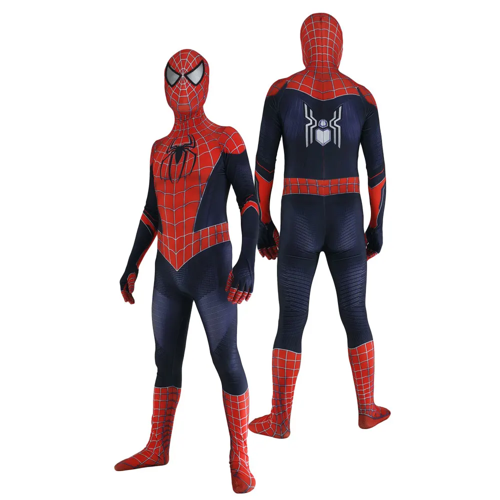 

Halloween Spiderman Far From Home Raimi Hybrid Suit Newest Superhero Costume Zentai Bodysuit Adult Kids Jumpsuit