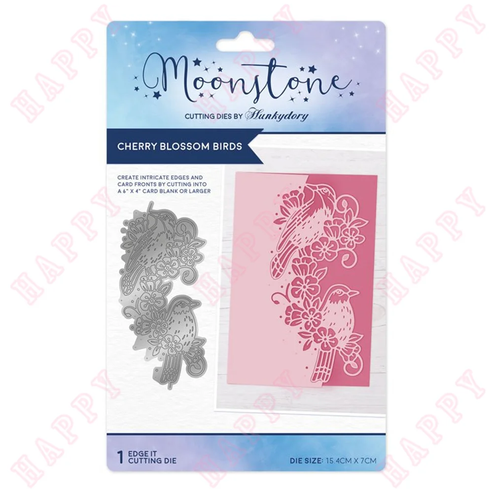 

Arrival New 2022 Cherry Blossom Birds Metal Cutting Die Scrapbook Diary Diy Decoration Embossing Template Greeting Card Handmade